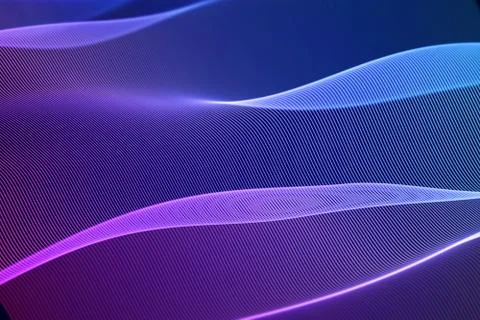 3D Sound waves, visual audio equalizer. Big data abstract visualization. Stock Illustration