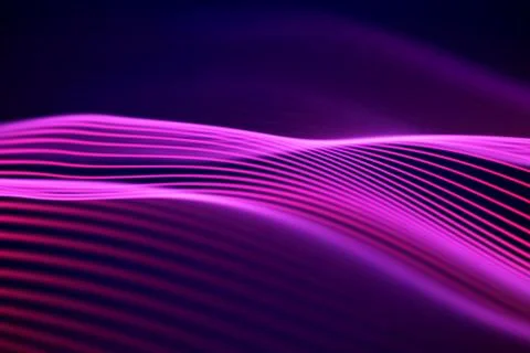 3D Sound waves, visual audio equalizer. Big data abstract visualization. Illustrazione stock