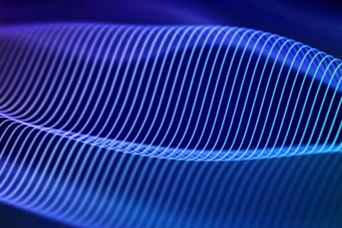 3D Sound waves, visual audio equalizer. Big data abstract visualization. Stock Illustration