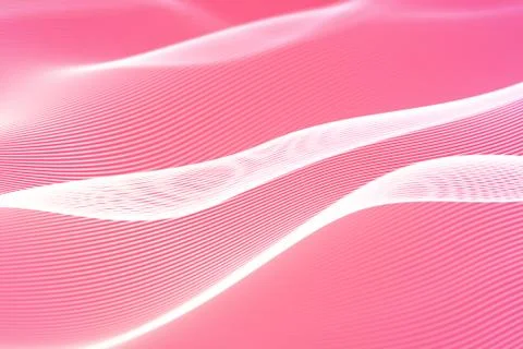 3D Sound waves, visual audio equalizer. Big data abstract visualization. Stock Illustration