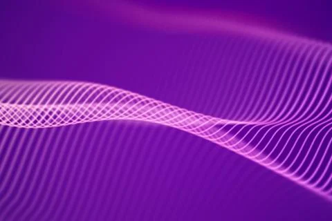 3D Sound waves, visual audio equalizer. Big data abstract visualization. Illustrazione stock