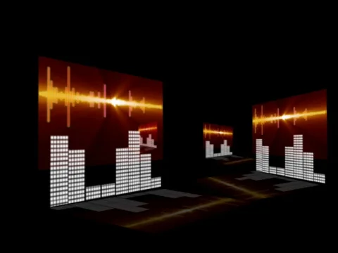 3D SOUNDLEVELS NTSC Stock Footage 271609