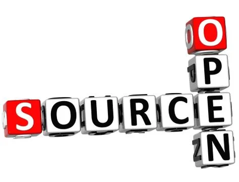 3d source open crossword 스톡 일러스트