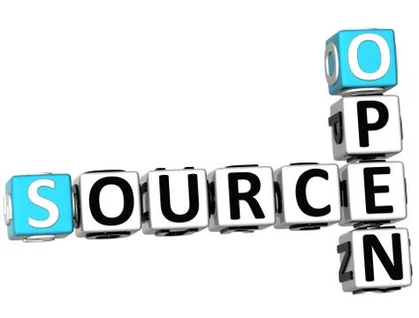 3d source open crossword Stock Illustration