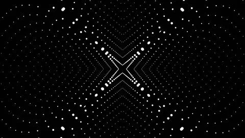 3d space effect with pattern of dots. Animation. Hypnotic effect of immersion in Stock Illustration
