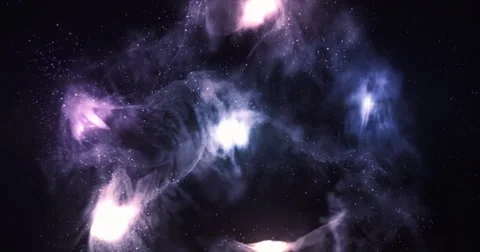 3D Space Flight Around Celestial Nebula in Space Full 4K Stock Footage 50750185