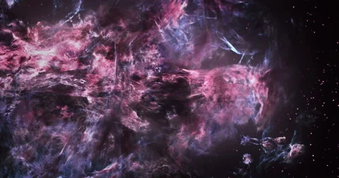 3D Space Flight Around Massive Gargantuan Nebula Stock Footage 55718184