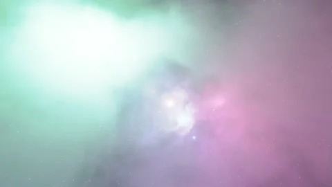 3d Space flight around nebula in space against bright stars. Stock Footage 169222374