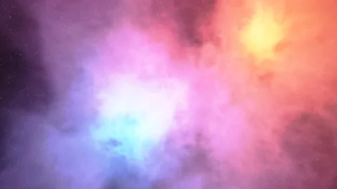 3d Space flight around nebula in space against bright stars. Stock Footage 169222400