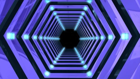 3D Space Tunnel Stock Footage