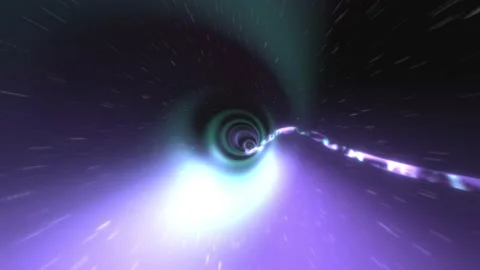 3D Space Tunnel.Space travel, space tunnel in the Galaxy. Stock Footage 151906374