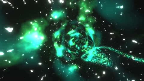 3D Space Tunnel.Space travel, space tunnel in the Galaxy. Stock Footage 151907285