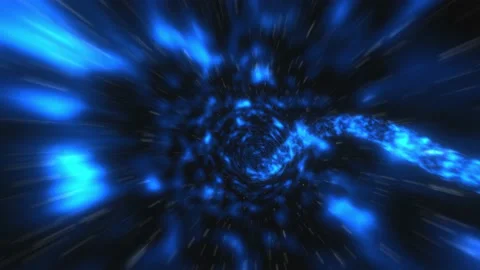 3D Space Tunnel.Space travel, space tunnel in the Galaxy. Stock Footage 151909232
