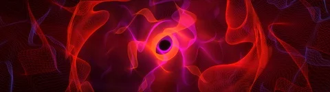 3D Space Waves Stock Footage 100791611