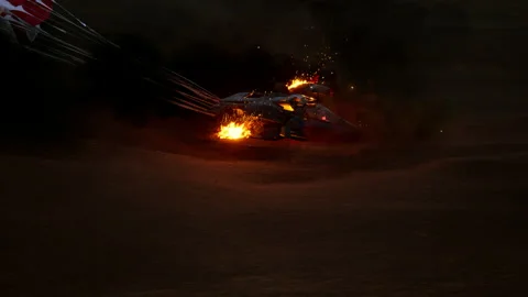 3D Spaceship Crash Stock Footage 240079930