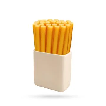 3D Spaghetti pasta in paper package. Stock Illustration