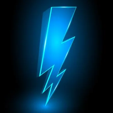 3D Sparkling Lightning Bolt Abstract Vector Background Illustrat Stock Illustration