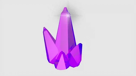 3D Sparkling Pink Crystal Stock Footage 172230515