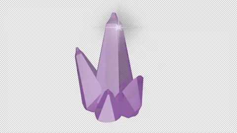 3D Sparkling Purple Crystal Stock Footage 172230447