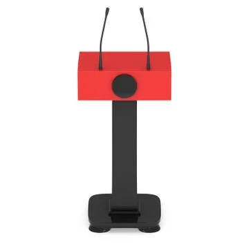 3d Speaker Podium Stock Illustration
