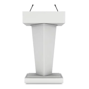 3d Speaker Podium Illustrazione stock