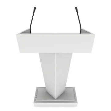 3d Speaker Podium 스톡 일러스트