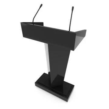 3d Speaker Podium 스톡 일러스트