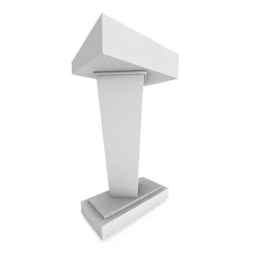 3d Speaker Podium Stock Illustration