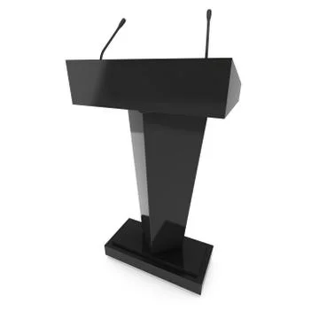 3d Speaker Podium Stock Illustration