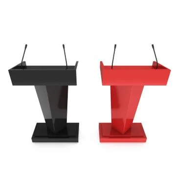 3d Speaker Podium Illustrazione stock