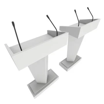 3d Speaker Podium Stock Illustration