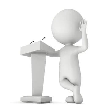 3d Speaker Podium Stock Illustration