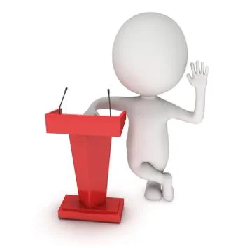 3d Speaker Podium イラスト素材