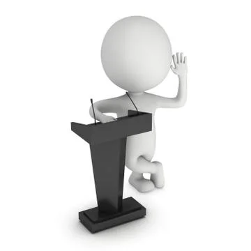 3d Speaker Podium Stock Illustration