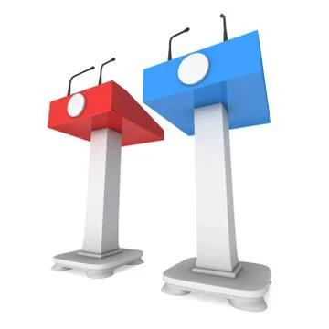3d Speaker Podiums Stock Illustration
