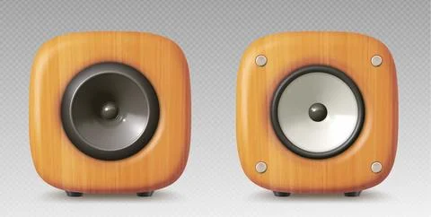 3D speaker realistic vector, music sound equipment Stock Illustration