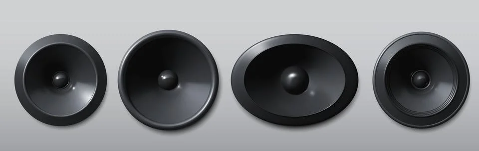 3D speaker realistic vector, music sound equipment Stock Illustration