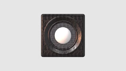 3D Speaker Rotating on a Transparent Background. Seamless Loop. Loudspeaker. 4K Stock Footage 281709472