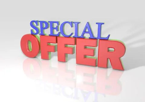 3d special offer 스톡 일러스트