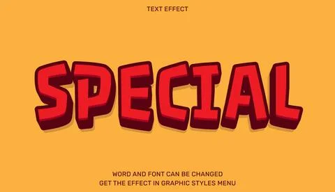 3d special text effect Stock Illustration