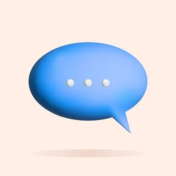 3D speech bubble, chat icon design. Social media marketing concept. Vector il Stock Illustration