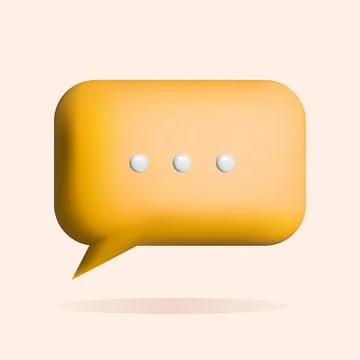 3D speech bubble, chat icon design. Social media marketing concept. Vector il Stock Illustration