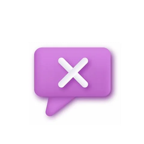 3d speech bubble with chech and cross symbols. Vector Ilustración de archivo