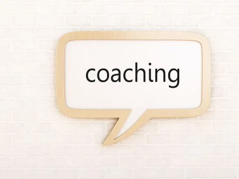 3d Speech bubble coaching イラスト素材