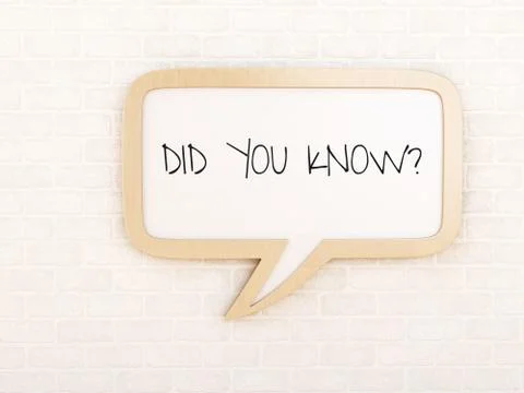 3d Speech bubble did you know? 스톡 일러스트