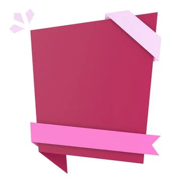 3D speech bubble. Empty banner. 3D illustration. Stock Illustration