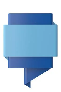 3D speech bubble. Empty banner. 3D illustration. Stock Illustration