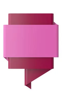 3D speech bubble. Empty banner. 3D illustration. Stock Illustration