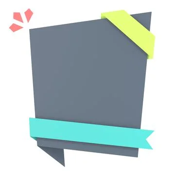 3D speech bubble. Empty banner. 3D illustration. Stock Illustration