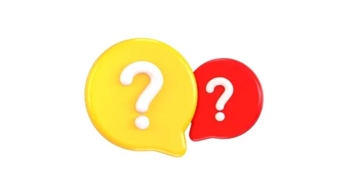 3d speech bubble FAQ icon animation Stock-Footage 312117831